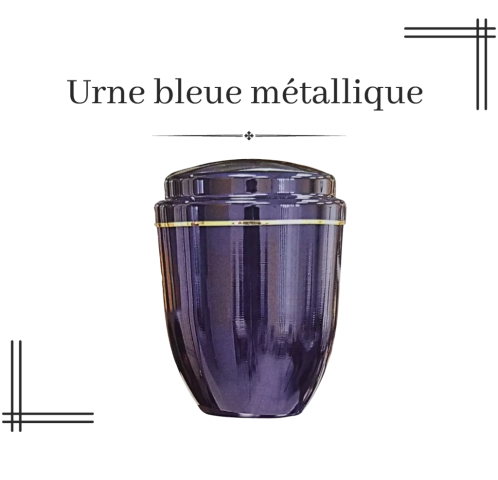 Urne bleue métallique